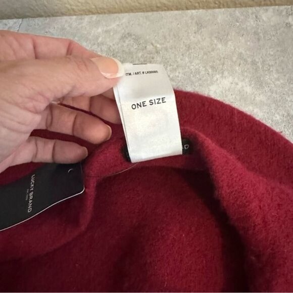 Lucky Brand Burgundy Wool Beret - Picture 7 of 9
